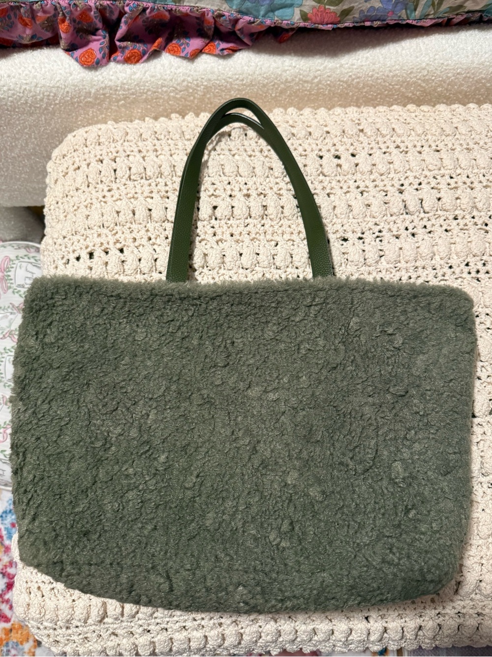 Green Sherpa Tote Bag